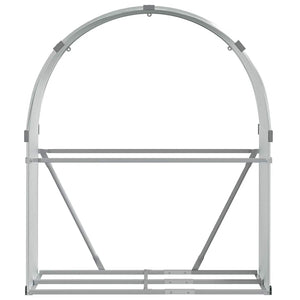 Kaminholzregal Silber Verzinkt 120x45x140cm