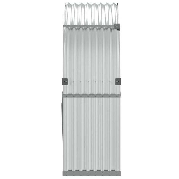 Kaminholzregal Silber Verzinkt 120x45x140cm