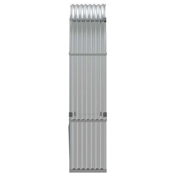 Kaminholzregal Silber Verzinkt 120x45x210cm