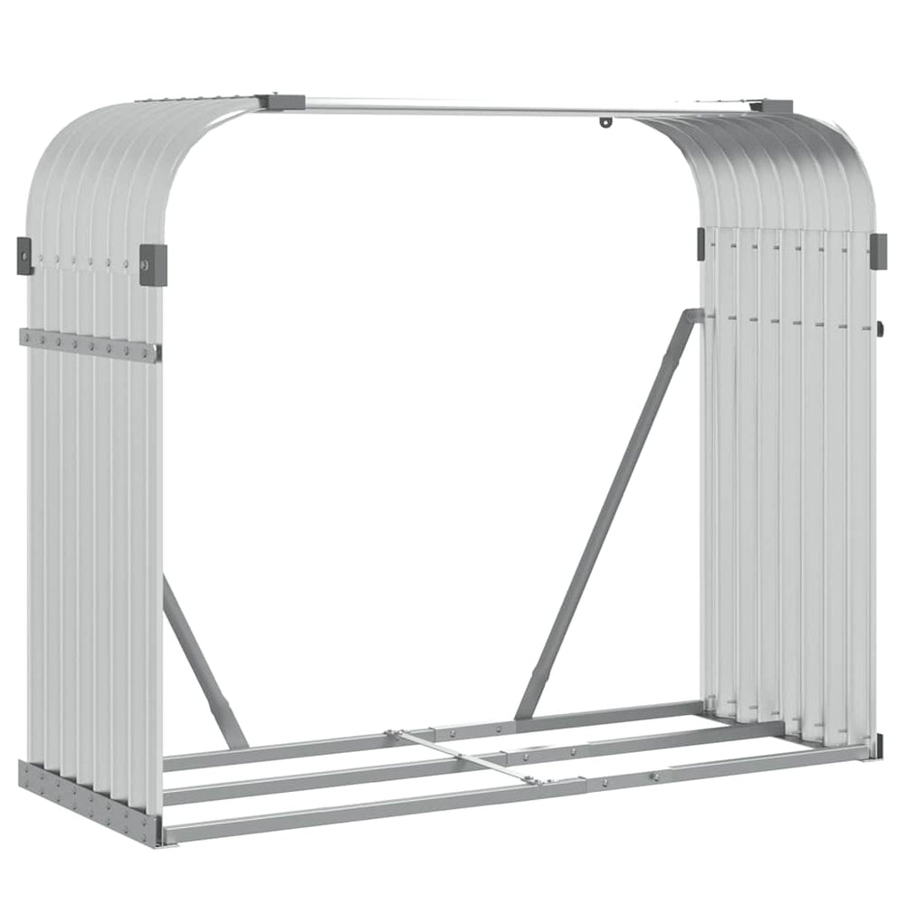 Kaminholzregal Silber Verzinkt 120x100 cm