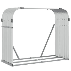 Kaminholzregal Silber Verzinkt 120x100 cm