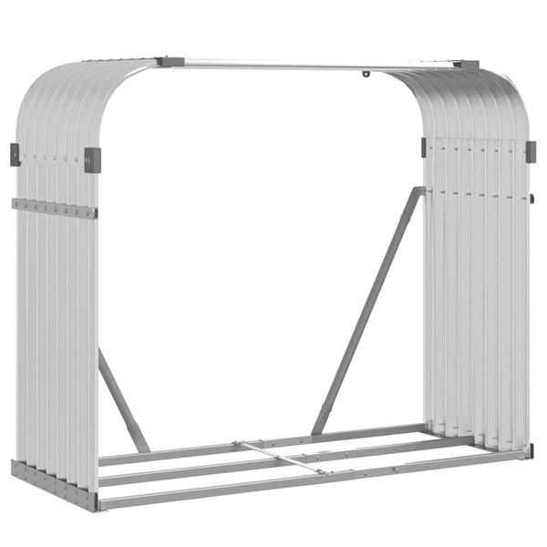 Kaminholzregal Silber Verzinkt 120x100 cm