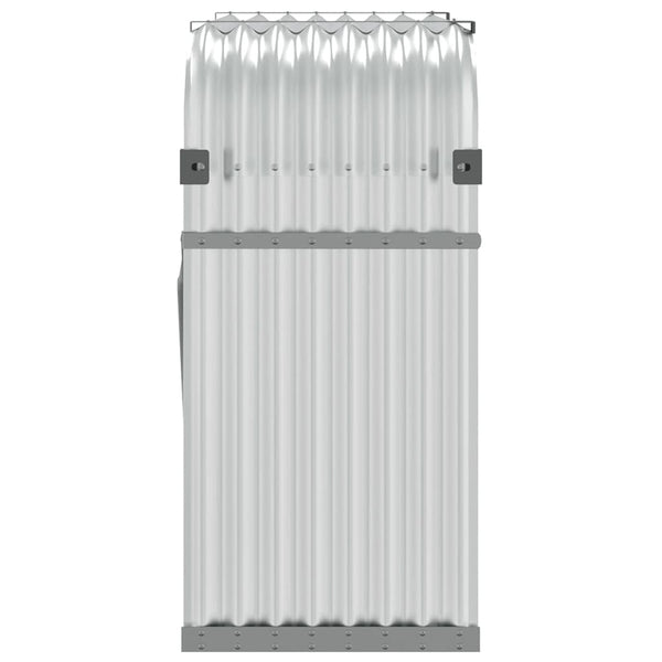 Kaminholzregal Silber Verzinkt 120x100 cm