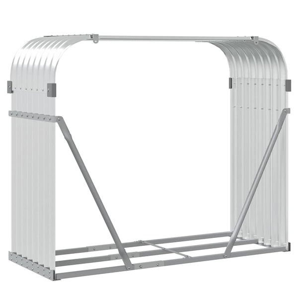 Kaminholzregal Silber Verzinkt 120x100 cm