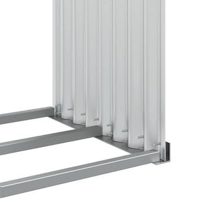 Kaminholzregal Silber Verzinkt 120x100 cm