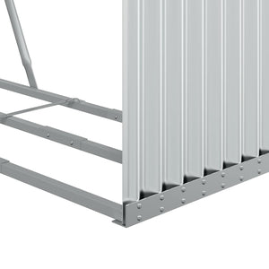 Kaminholzregal Silber Verzinkt 120x100 cm