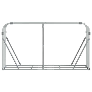 Kaminholzregal Silber Verzinkt 180 cm