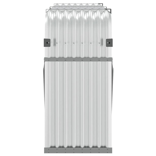 Kaminholzregal Silber Verzinkt 180 cm