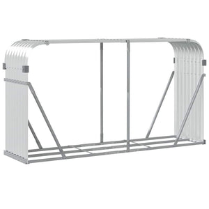Kaminholzregal Silber Verzinkt 180 cm