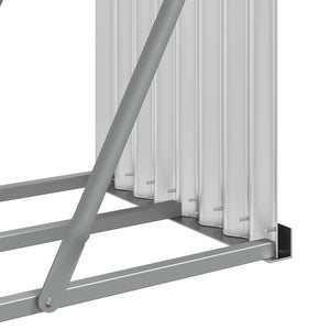 Kaminholzregal Silber Verzinkt 180 cm