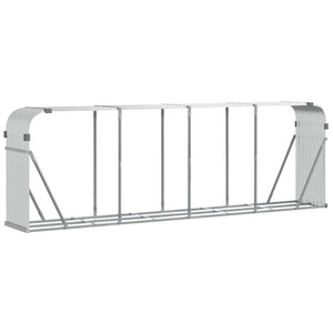 Kaminholzregal Silber Verzinkt 300 cm