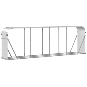 Kaminholzregal Silber Verzinkt 300 cm