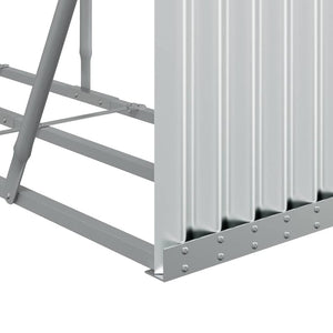 Kaminholzregal Silber Verzinkt 300 cm