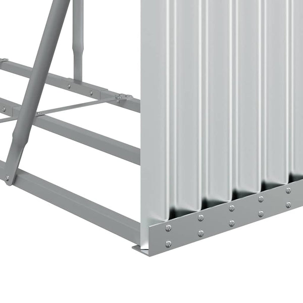 Kaminholzregal Silber Verzinkt 300 cm