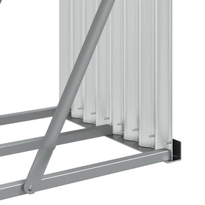 Kaminholzregal Silber Verzinkt 300 cm