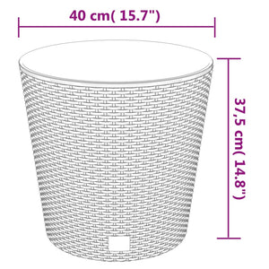 Anthrazit Pflanzkübel mit Einsatz, 35/37,5 L
