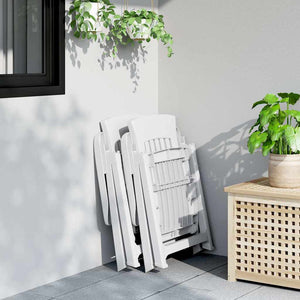 Verstellbare Gartenstühle, 2er-Set, Weiß
