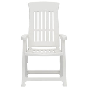 Verstellbare Gartenstühle, 2er-Set, Weiß