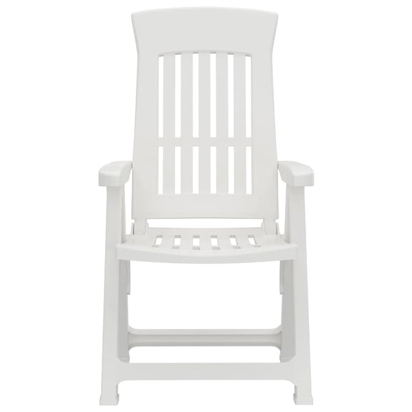 Verstellbare Gartenstühle, 2er-Set, Weiß