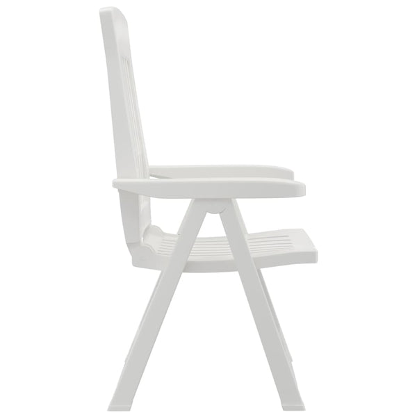 Verstellbare Gartenstühle, 2er-Set, Weiß