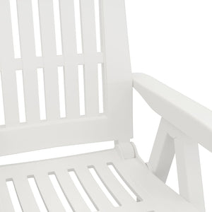 Verstellbare Gartenstühle, 2er-Set, Weiß