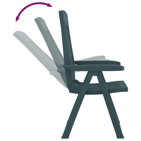 Verstellbare Gartenstühle Grün 2er Set