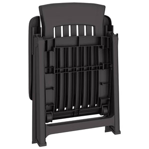 Verstellbare Gartenstühle 2er Set Anthrazit