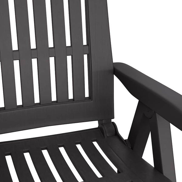Verstellbare Gartenstühle 2er Set Anthrazit