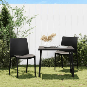Gartenstühle 2er Set Anthrazit