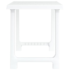 Campingtisch Weiß Holzoptik 79x56 cm