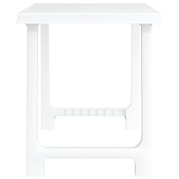 Campingtisch Weiß Holzoptik 79x56 cm