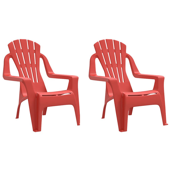 Kinder Gartenstühle Rot, 2er Set