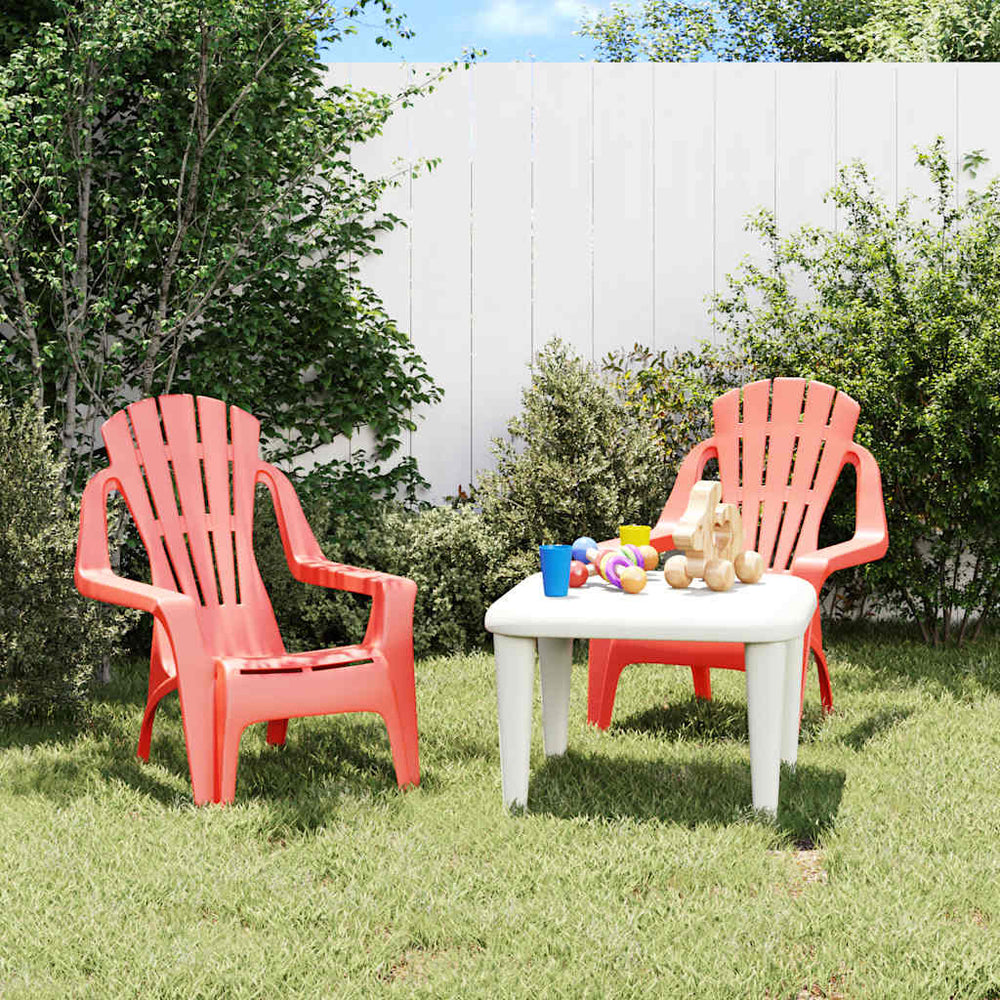 Kinder Gartenstühle Rot, 2er Set