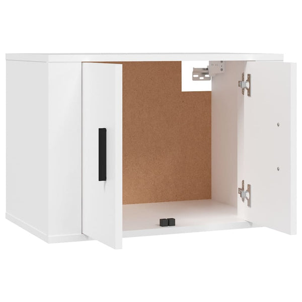 Weiße TV-Wandschränke, 2er-Set, 57 cm