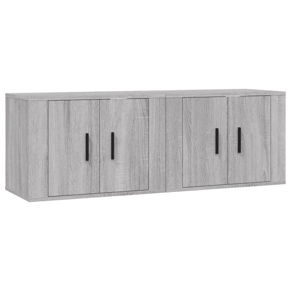 Meubles TV muraux vidaXL 2 pcs Gris Sonoma 57x34,5x40 cm