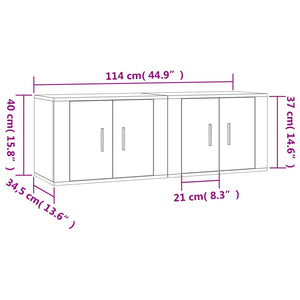 TV-Wandschränke Grau Sonoma 2er-Set