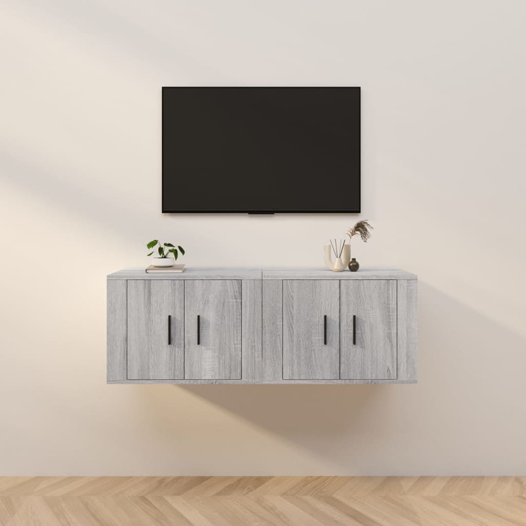 TV-Wandschränke Grau Sonoma 2er-Set