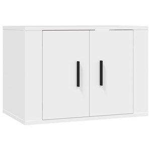 Weiße TV-Wandschränke, 3er Set
