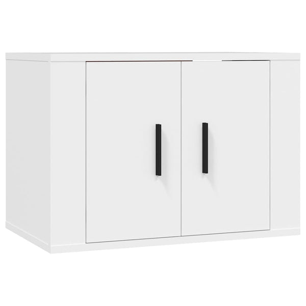 Weiße TV-Wandschränke, 3er Set