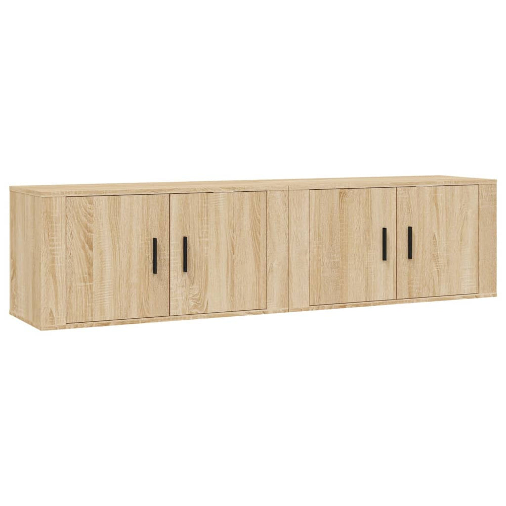 TV-Wandschränke Sonoma Eiche, 2er-Set