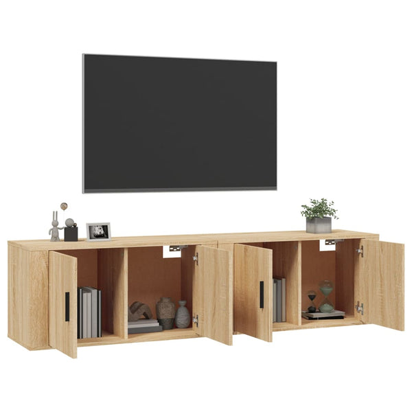 TV-Wandschränke Sonoma Eiche, 2er-Set