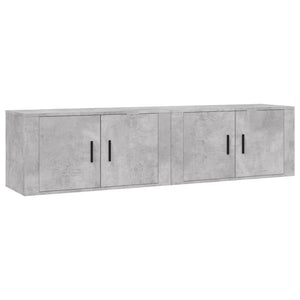 TV-Wandschränke, Betongrau, 2er-Set