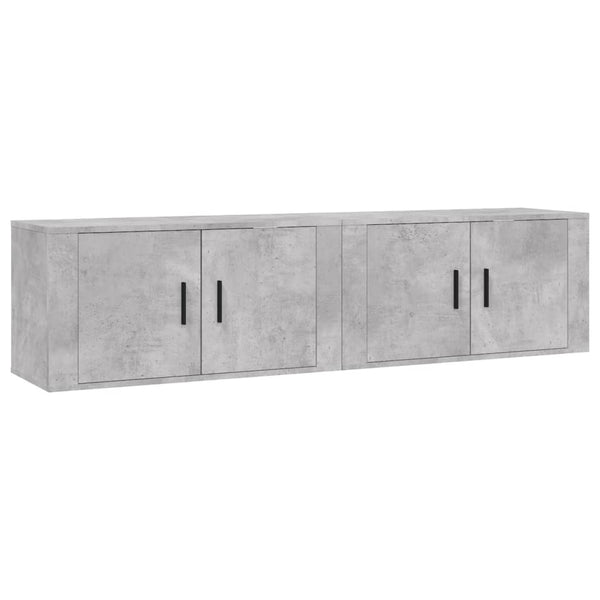 TV-Wandschränke, Betongrau, 2er-Set