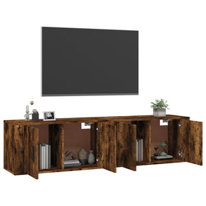TV-Wandschränke 2er Set Räuchereiche 80cm