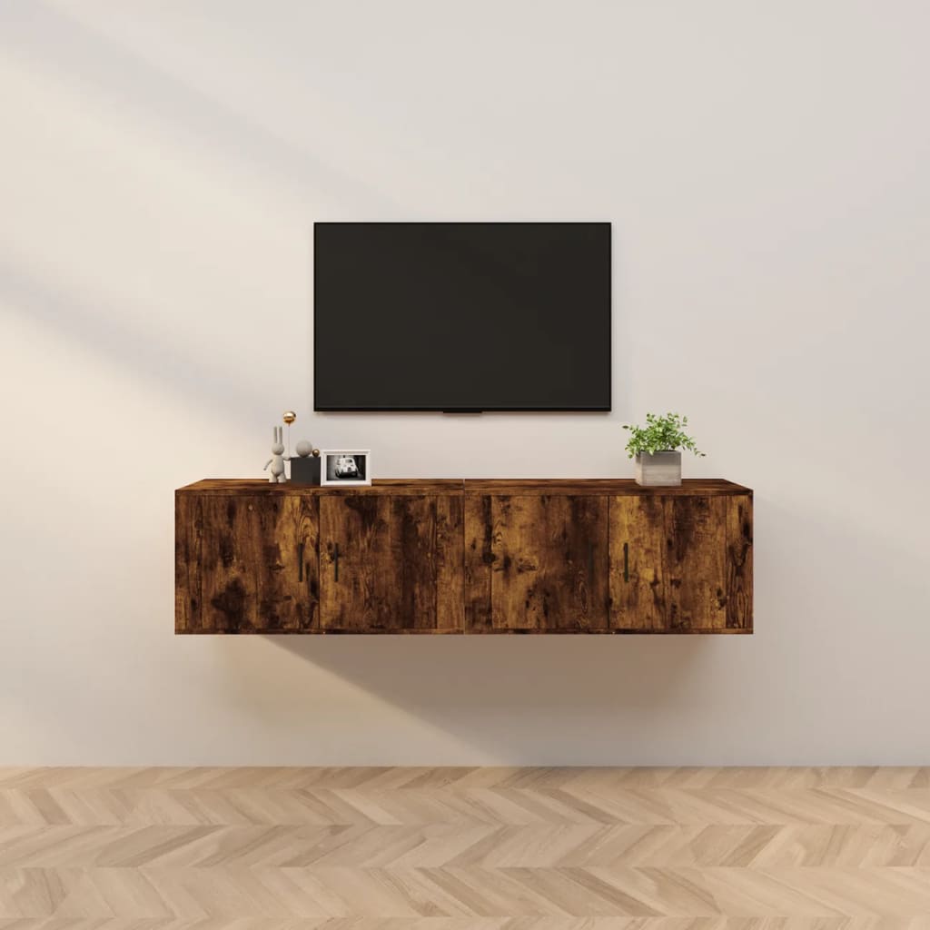 TV-Wandschränke 2er Set Räuchereiche 80cm