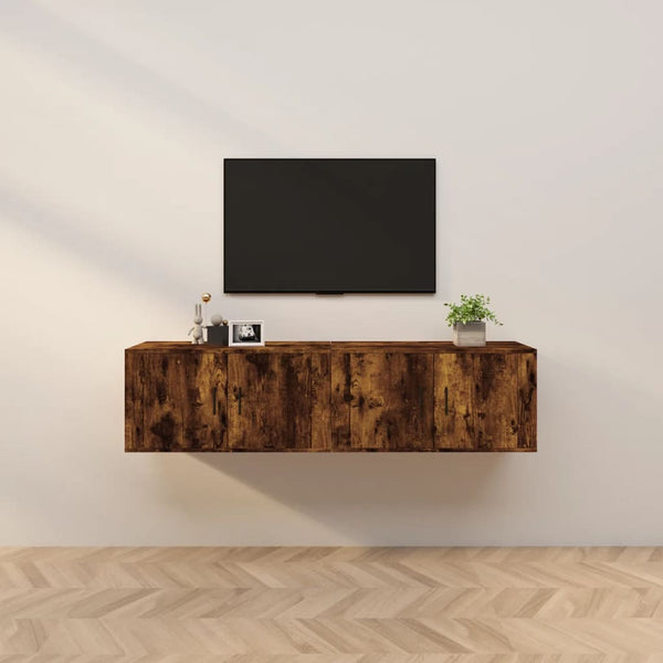TV-Wandschränke 2er Set Räuchereiche 80cm