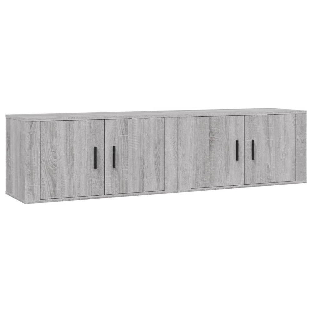 vidaXL Meubles TV muraux 2 pcs Gris Sonoma 80x34,5x40 cm