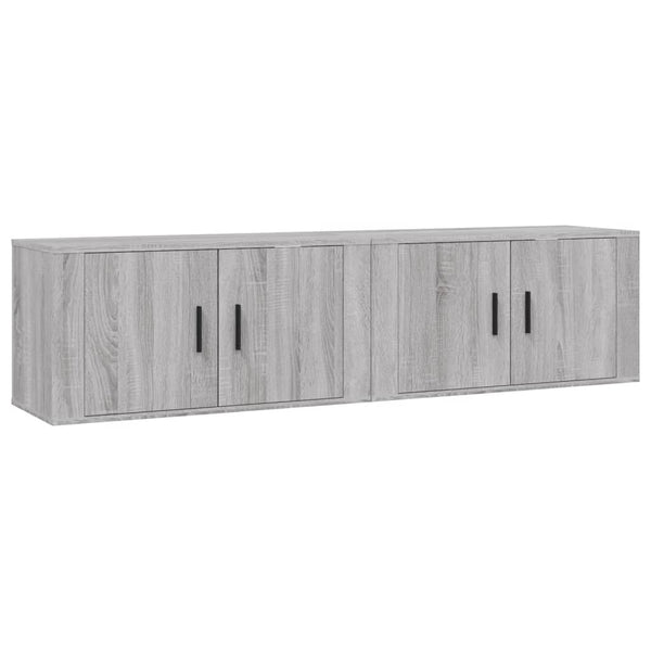 TV-Wandschränke Grau Sonoma 80 cm, 2er-Set