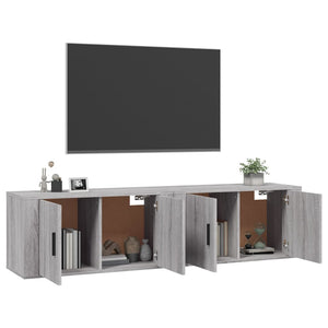 TV-Wandschränke Grau Sonoma 80 cm, 2er-Set
