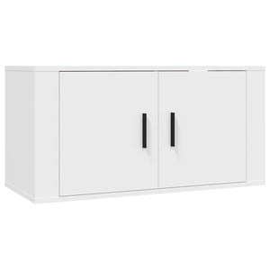 Weiße TV-Wandschränke, 3er Set, 80 cm